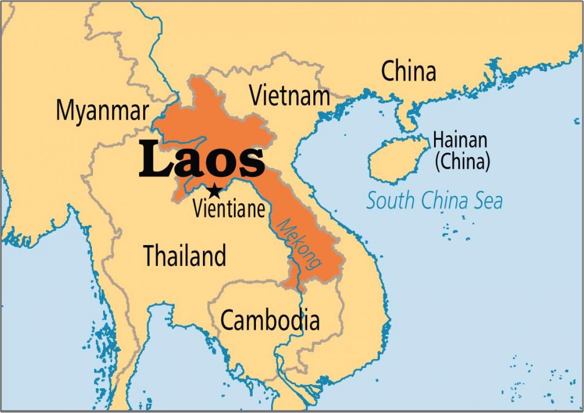 laos herrialde munduko mapa