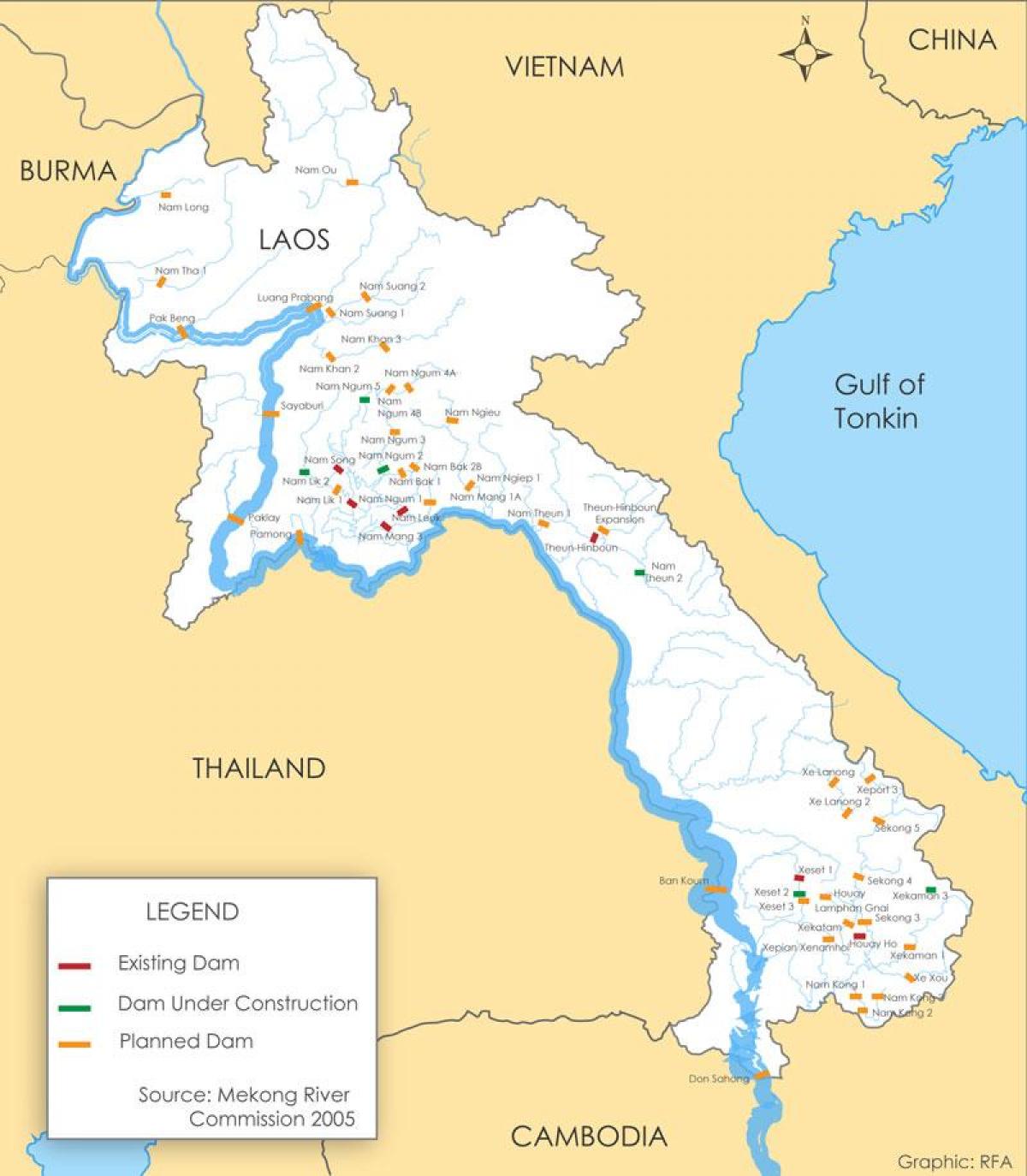 Mapa laos ibaiaren