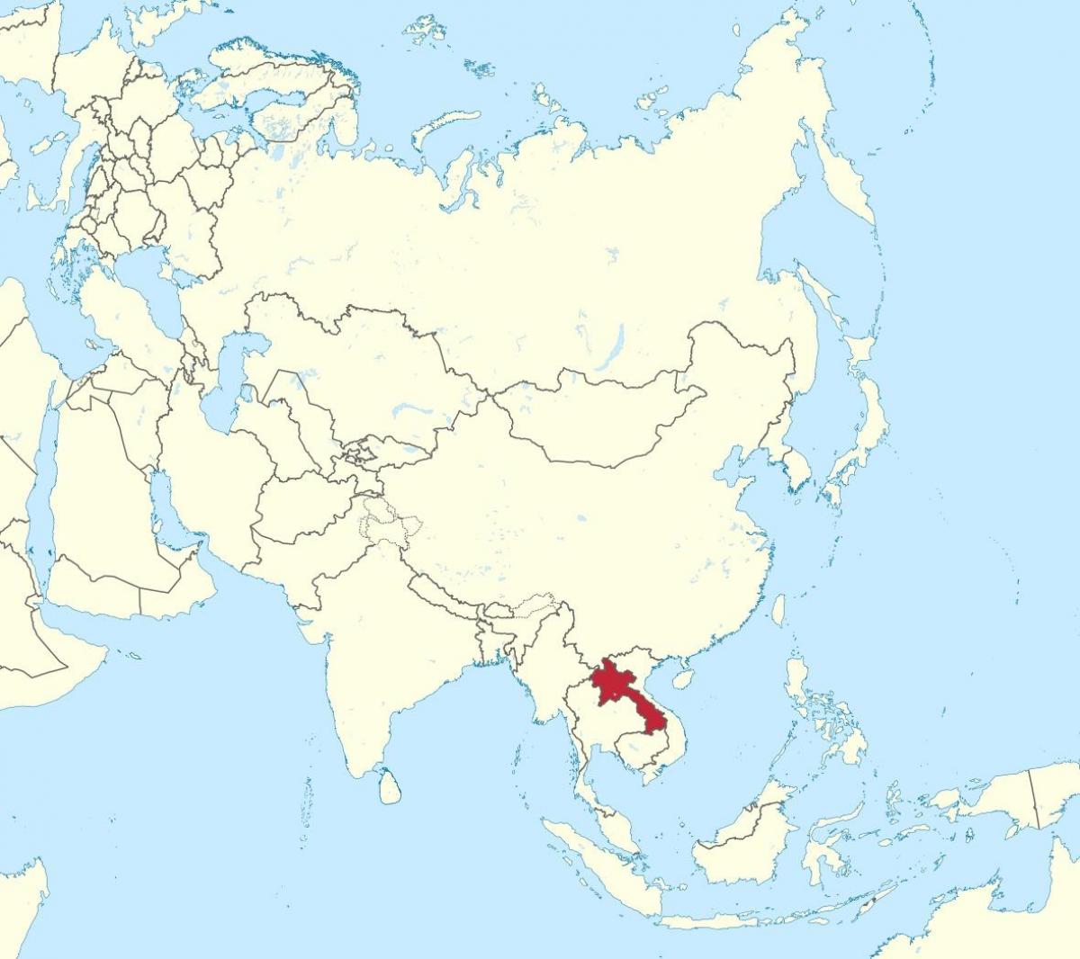 Mapa laos asia