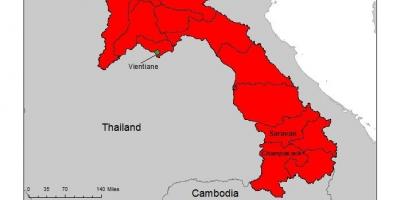 Mapa laos malaria 