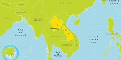 Laos kokapena munduko mapa