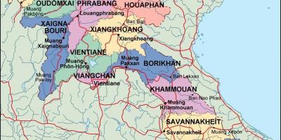 Laos mapa politikoa