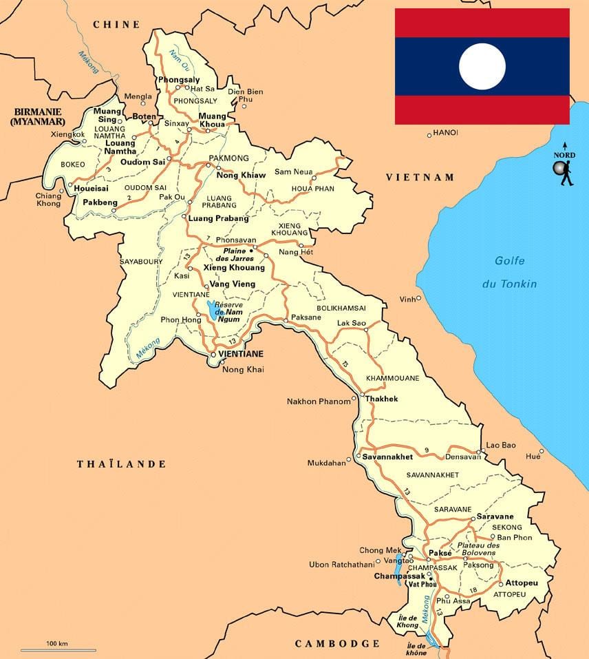 Mapa hegoaldeko laos
