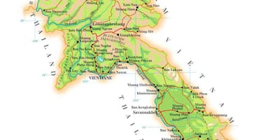 Mapa fisiko laos 